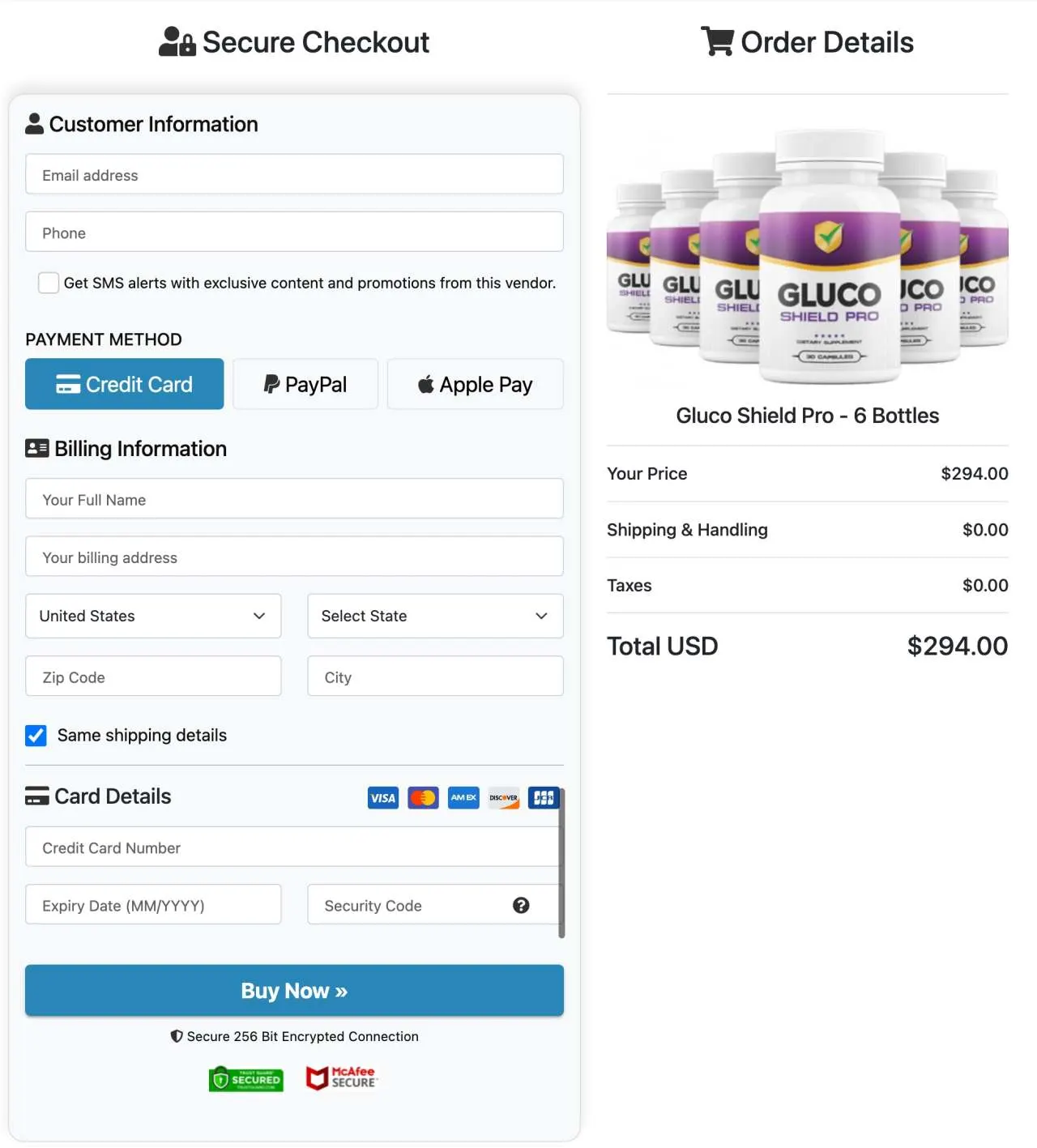 Gluco Shield Pro &mdash; Official Secure Payment Page US 2026